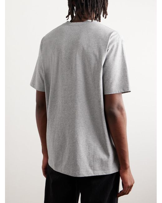 Balmain Gray Logo-print Cotton-jersey T-shirt for men
