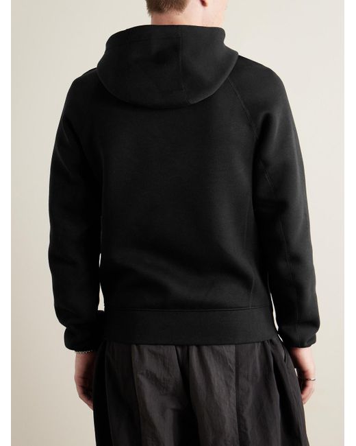 Nike Black Sportswear Slim-fit Cotton-blend Tech Fleece Hoodie for men
