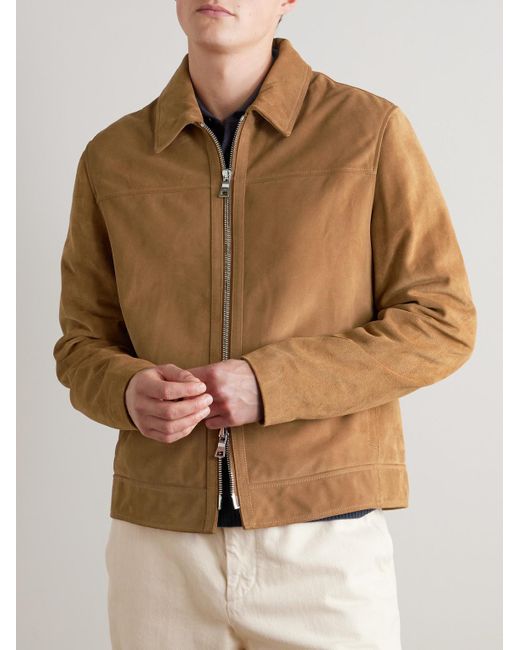 Mr P. Natural Suede Coach Jacket for men