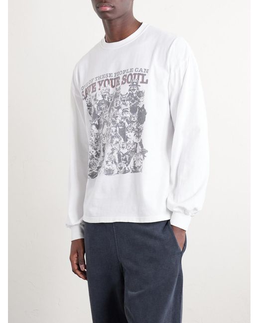 Remi Relief White Printed Cotton-jersey T-shirt for men