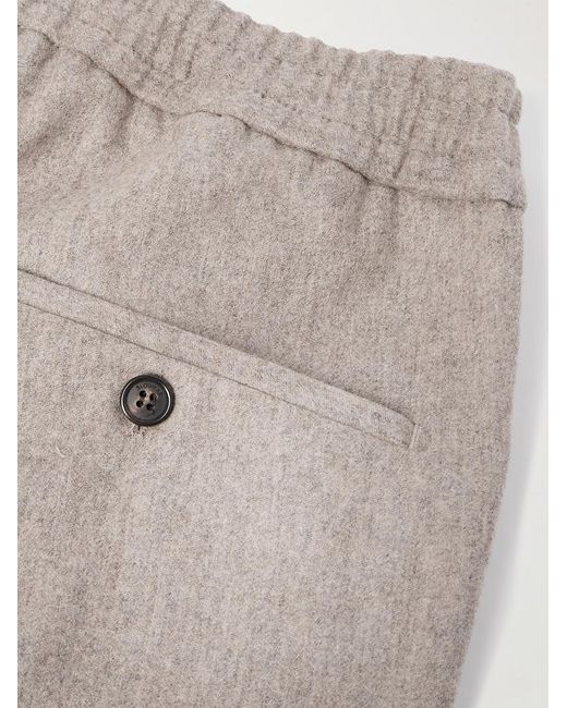 Slowear Gray Incotex Tapered Pleated Wool And Cashmere-blend Trousers for men