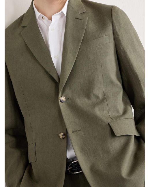 Paul Smith Green Linen Suit Jacket for men
