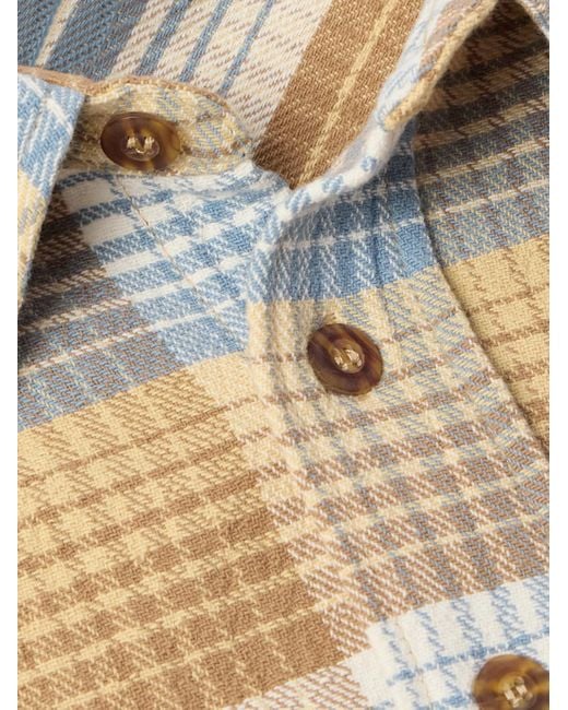 CHERRY LA White Checked Cotton-flannel Shirt for men