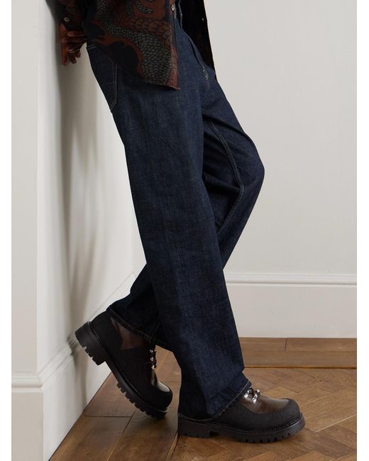 Our Legacy Black Quest Kevlar-Trimmed Leather Boots for men