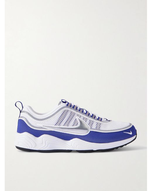 Nike Blue Air Zoom Spiridon Rubber-Trimmed Mesh Sneakers for men