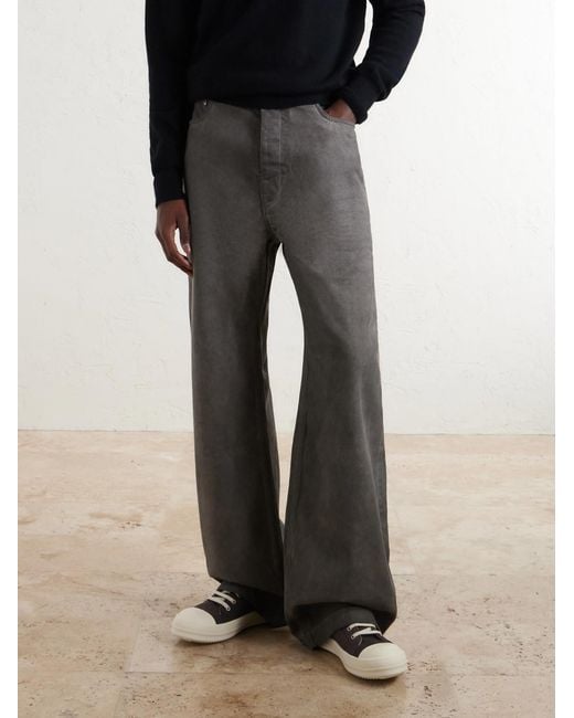 Rick Owens Red Ramones Denim Sneakers for men