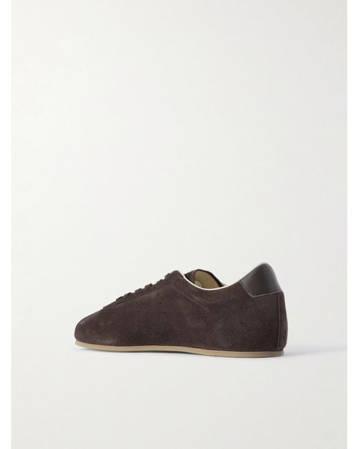 Common Projects Brown Driving Lo Profile Leather-trimmed Suede Sneakers for men
