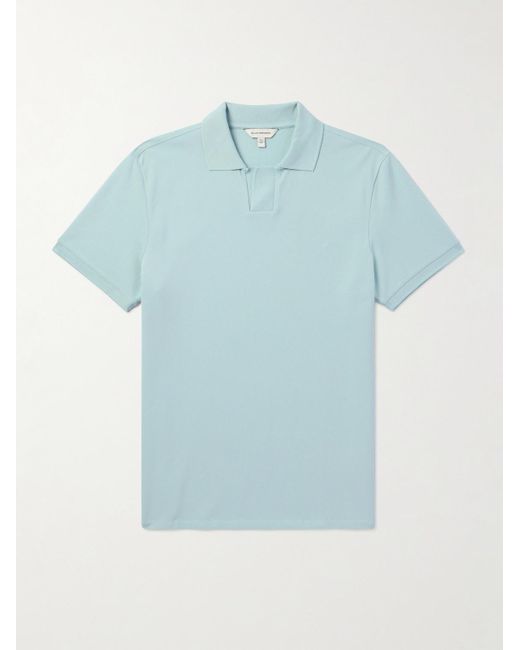Club Monaco Blue Johnny Stretch-cotton Piqué Polo Shirt for men