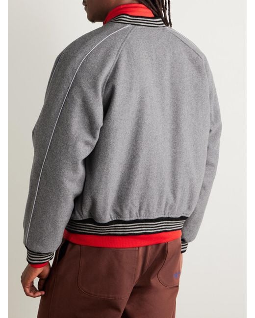 Aimé Leon Dore Gray Wool Varsity Jacket for men