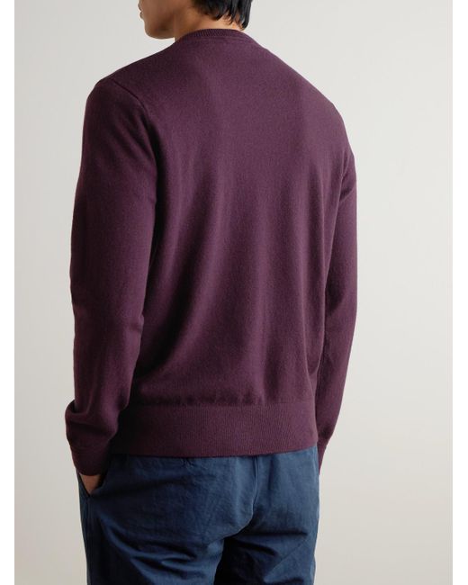 Mr P. Purple Curtis Cashmere Sweater for men