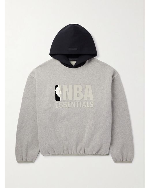 Fear Of God NBA Hoodie aus Jersey aus einer Baumwollmischung mit Print in Gray für Herren