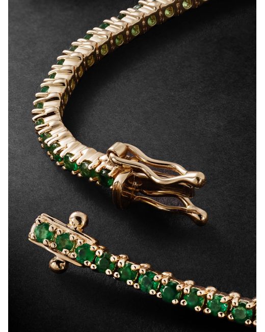 KOLOURS JEWELRY Black Spectra 14-Karat Emerald Tennis Bracelet for men