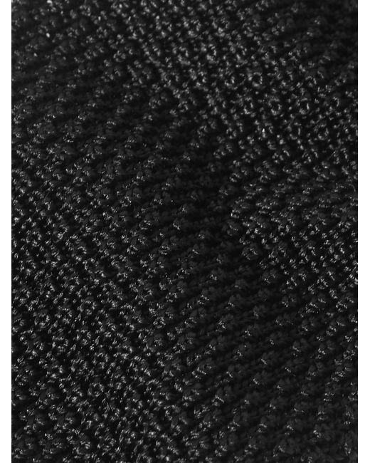 Mr P. Black 7Cm Knitted Silk Tie for men