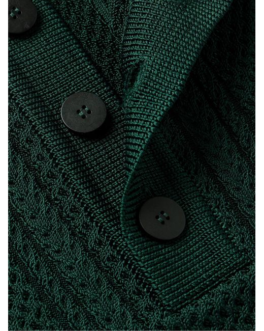 Polo in maglia a trecce Belo di Jacquemus in Green da Uomo