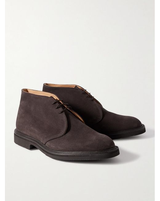 Tricker's Brown Aldo Suede Chukka Boots for men