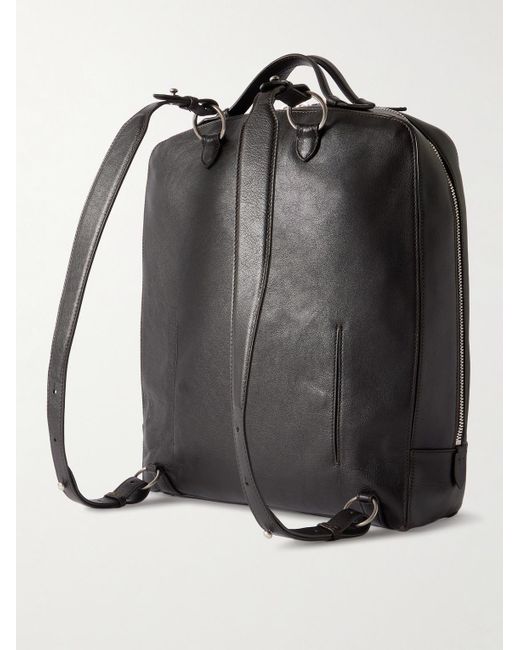 Metier Black Rider Full-Grain Leather Backpack for men