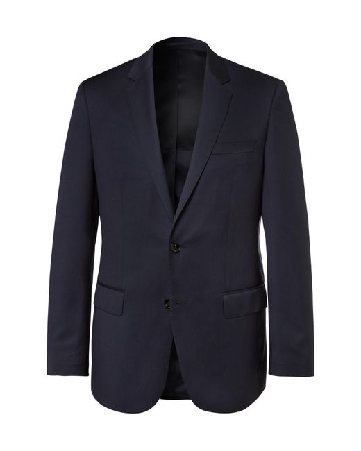 BOSS by Hugo Boss Blue Hayes Slim-fit Super 120s Virgin Wool Suit Jacket for men