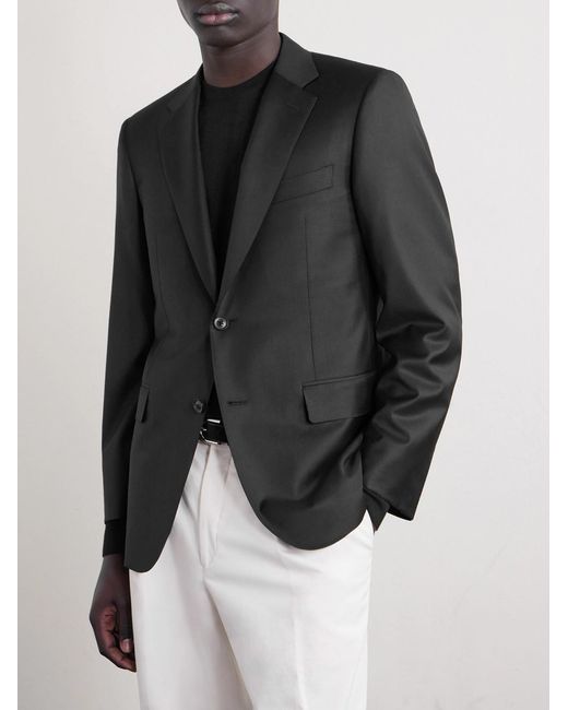 Canali Blue Super 150s Wool Suit Jacket for men