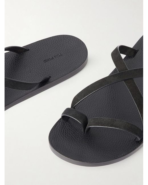 Tom Ford Black Alfred Suede Sandals for men