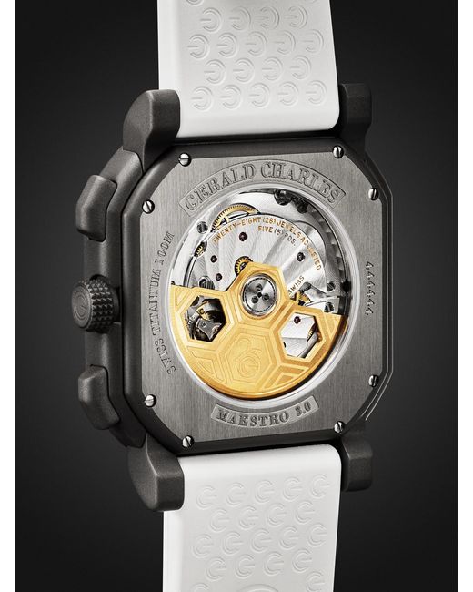 Gerald Charles Black Maestro 3.0 Automatic Chronograph Darkblast Titanium Watch, Ref. Gc3.0-Tnsb-06Cp-Rspn for men