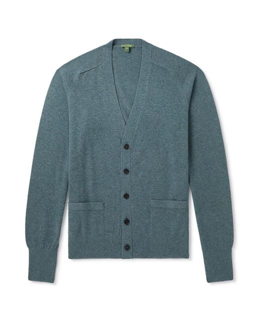 Sid Mashburn Blue Cashmere Cardigan for men
