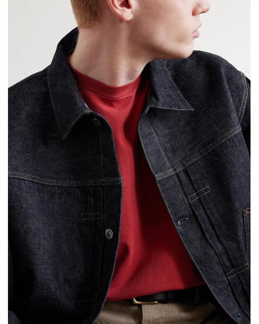 A.PRESSE Blue Denim Jacket for men