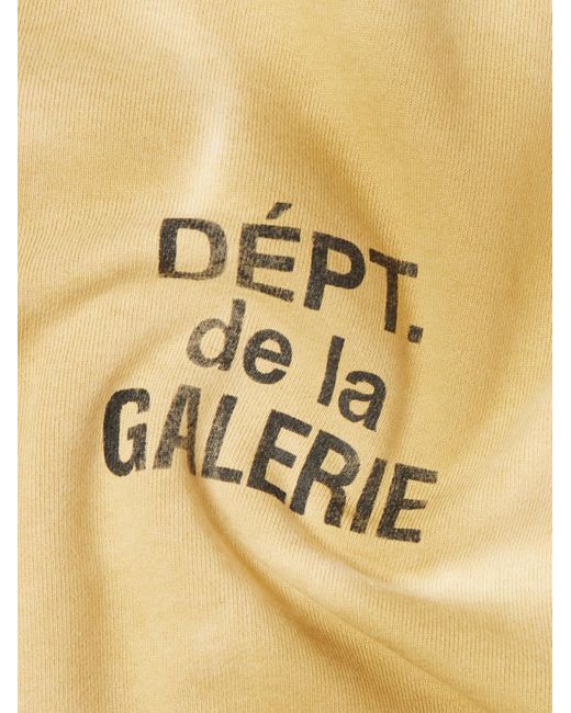 GALLERY DEPT. Metallic Logo-print Bleached Cotton-jersey Zip-up Hoodie for men