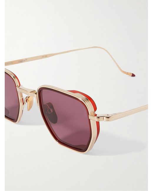 Jacques Marie Mage Pink Atkins Square-frame Gold-tone And Acetate Sunglasses for men