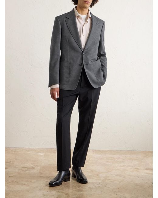 Tom Ford Gray Shelton Wool-Blend Blazer for men