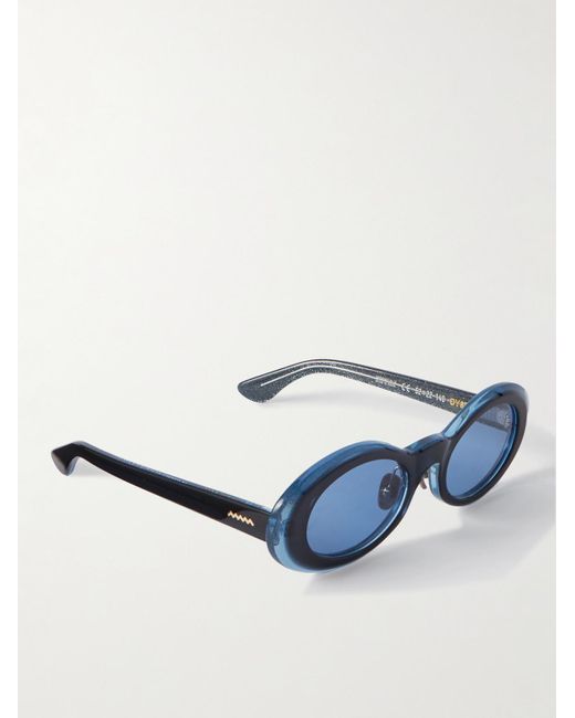 Brain Dead Oyster Eye Sonnenbrille aus Azetat mit rundem Rahmen in Blue für Herren