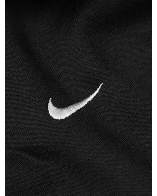 Nike Logo-Embroidered Cotton-Terry Half-Zip Sweatshirt in Black für Herren