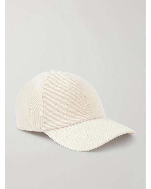 James Purdey & Sons Natural Logo-embroidered Cotton-corduroy Baseball Cap for men