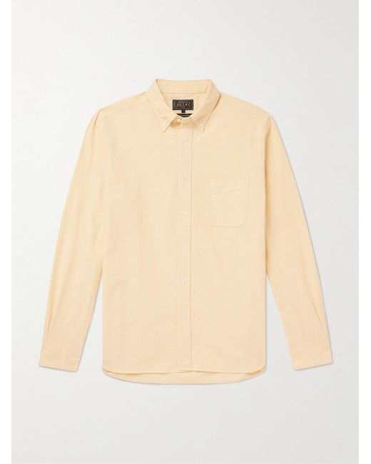 Beams Plus Natural Button-down Collar Cotton Oxford Shirt for men