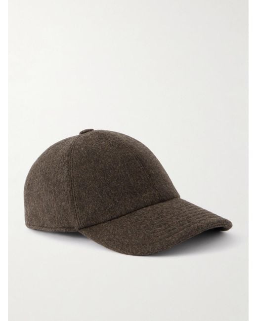 James Purdey & Sons Brown Merino Wool Baseball Cap for men