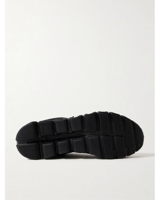 On Shoes Black Cloud 6 Wp Rubber-trimmed Stretch-knit Slip- Sneakers for men