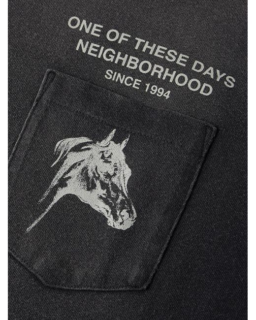 Neighborhood Black One Of These Days Logo-Print Cotton-Jersey T-Shirt for men