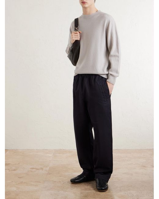 Margaret Howell Blue Mhl. Wide-leg Cotton-twill Trousers for men