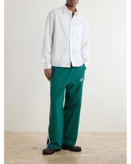 Aimé Leon Dore Green Logo-Embroidered Shell Track Pants for men