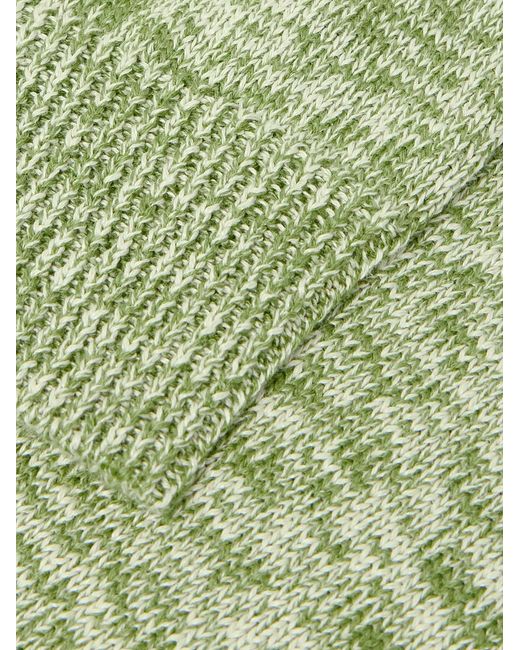Federico Curradi Green Linen And Cotton-Blend Sweater for men