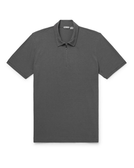 Incotex Gray Zanone Slim-fit Icecotton-jersey Polo Shirt for men