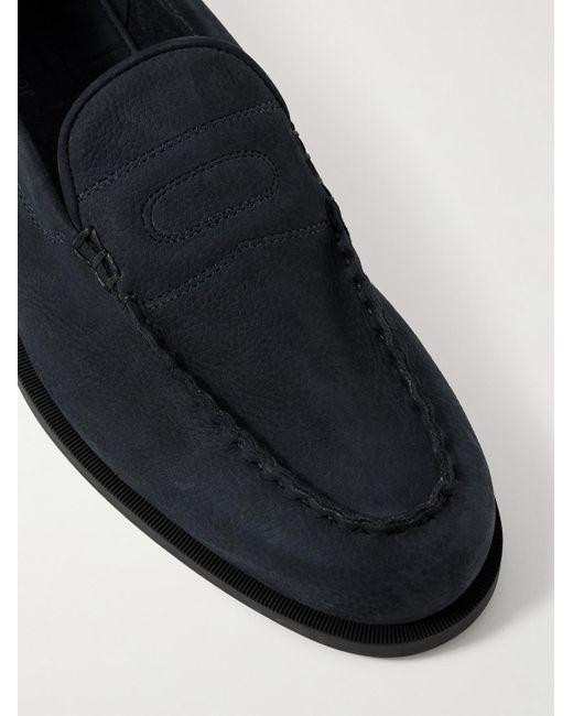 John Lobb Pace Loafers aus Veloursleder in Blue für Herren