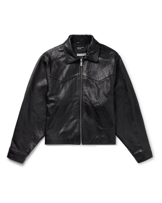 Enfants Riches Deprimes Black Signature Western Leather Jacket for men