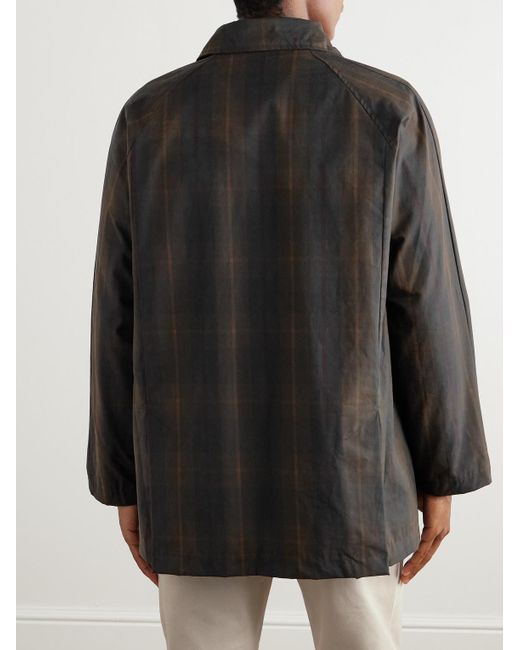 De Bonne Facture Black Forest Checked Waxed Cotton-Canvas Jacket for men