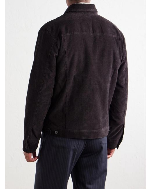 James Perse Blue Stretch-Cotton Corduroy Blouson Jacket for men