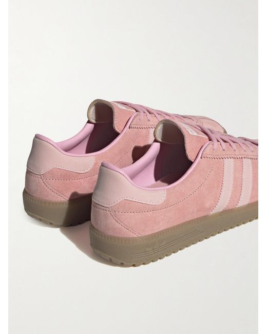 Adidas Originals Pink Bermuda Suede Sneakers for men