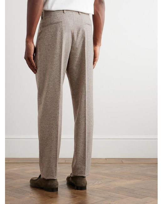 Umit Benan Natural Straight-Leg Wool And Cashmere-Blend Suit Trousers for men