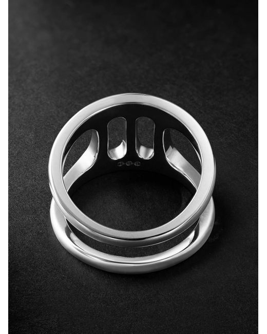 Hoorsenbuhs Black Phantom Iii Sterling Silver Ring for men