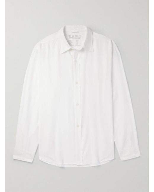 mfpen White Comfy Oversized Tm Lyocell-twill Shirt for men