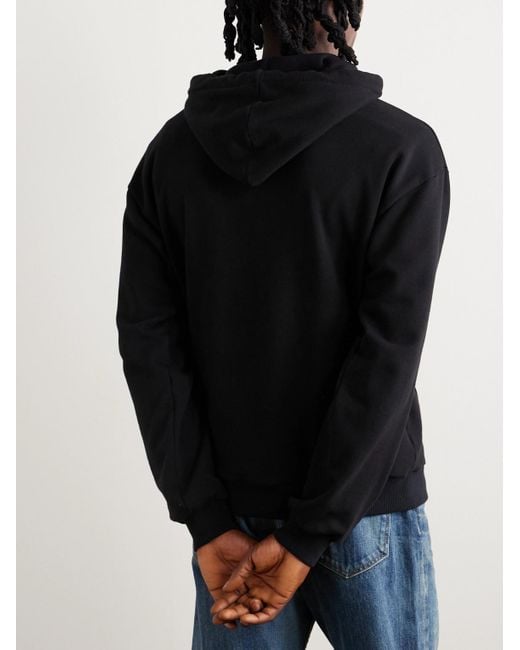 Céline Hoodie aus Jersey aus einer Baumwollmischung mit Logoprint in Black für Herren