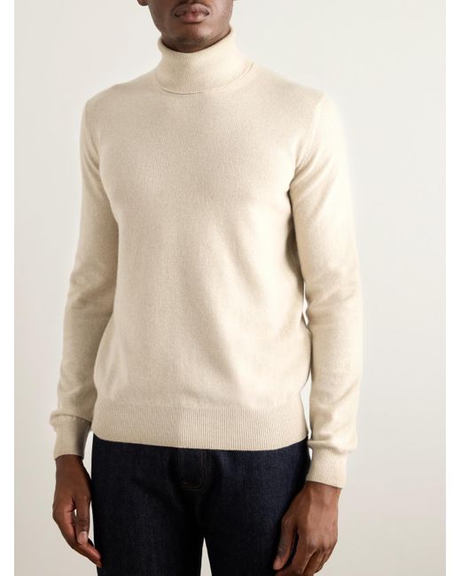 Loro Piana Natural Slim-Fit Baby Cashmere Rollneck Sweater for men